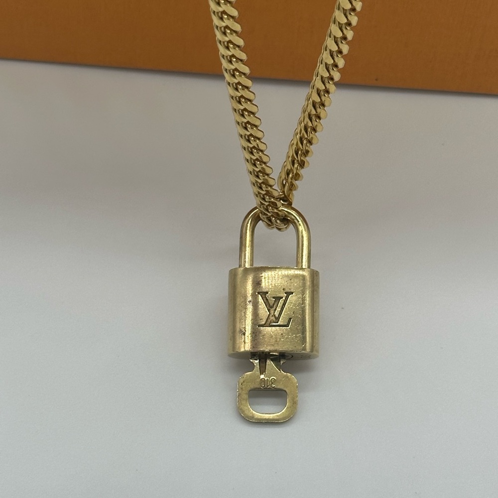 Louis Vuitton lock and key necklace